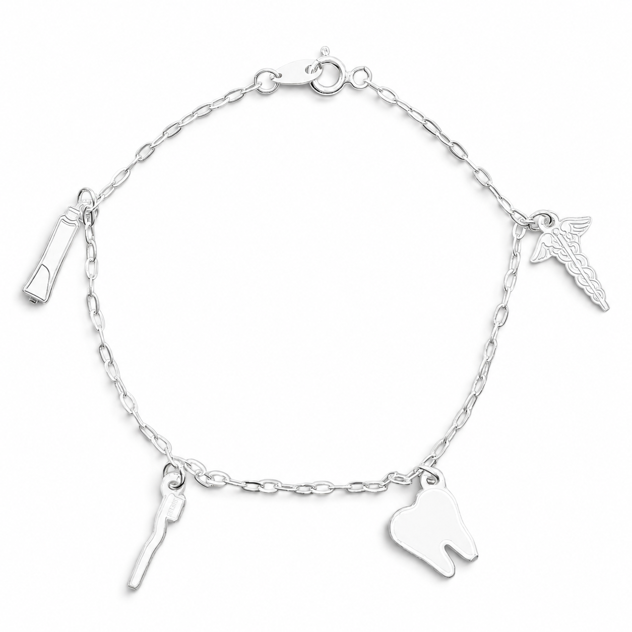 Pulsera Dentista Plata Ley 925