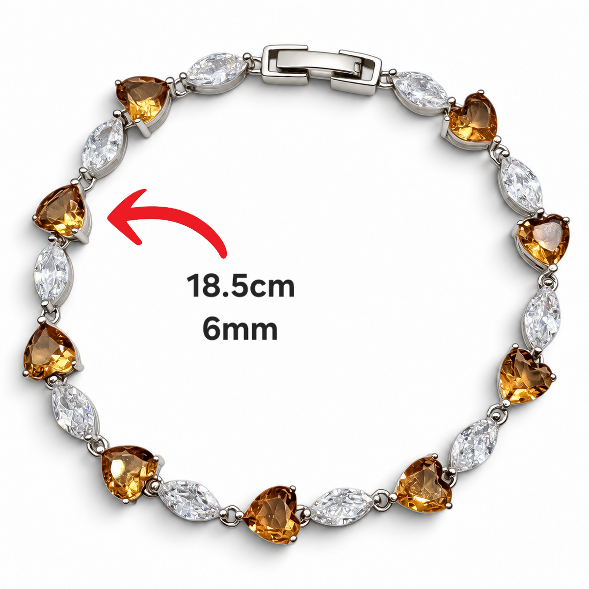 Pulsera Corazones Semilla Zultanita Plata Ley 925