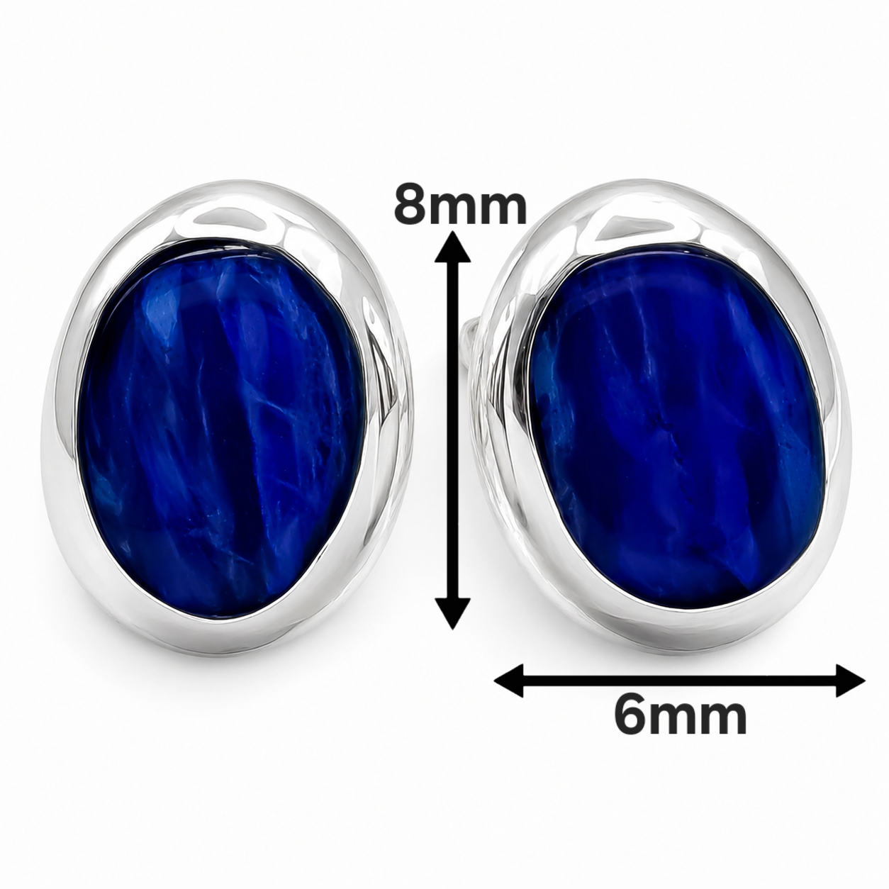 Arete Azul Mar Plata Ley 925