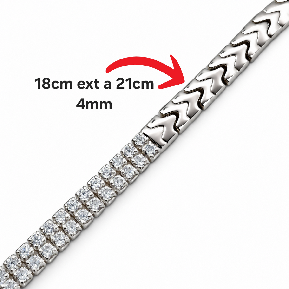Pulsera Zirconia Plata Ley 925