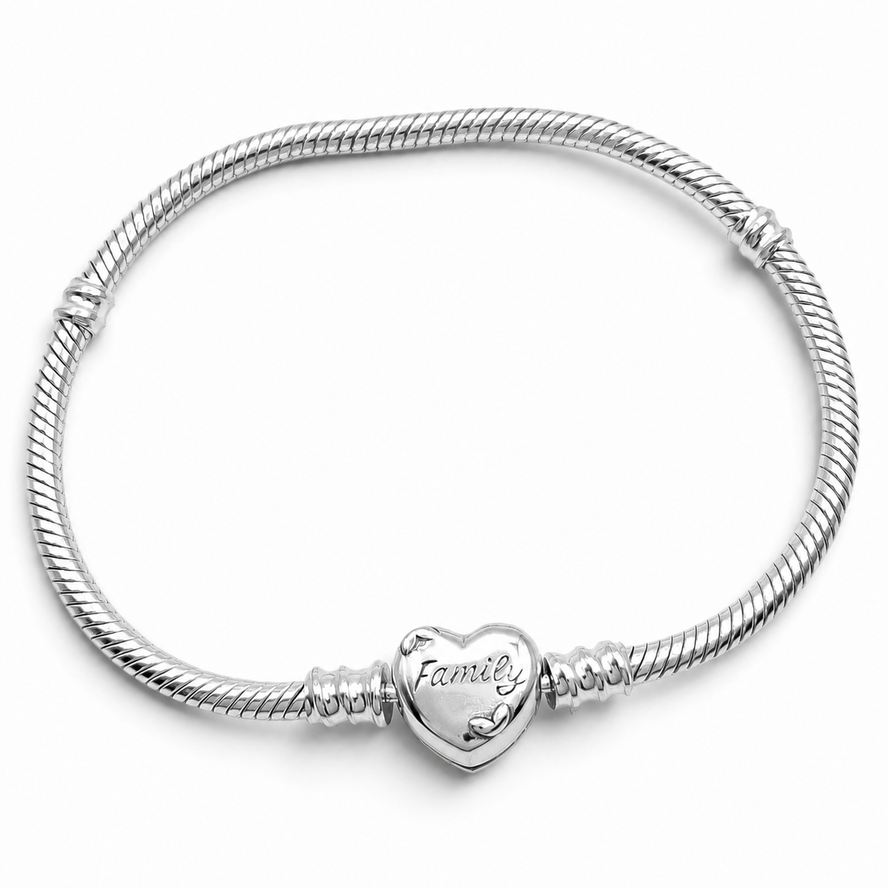 Pulsera Corazon Arbol Pan 3mm Plata Ley 925