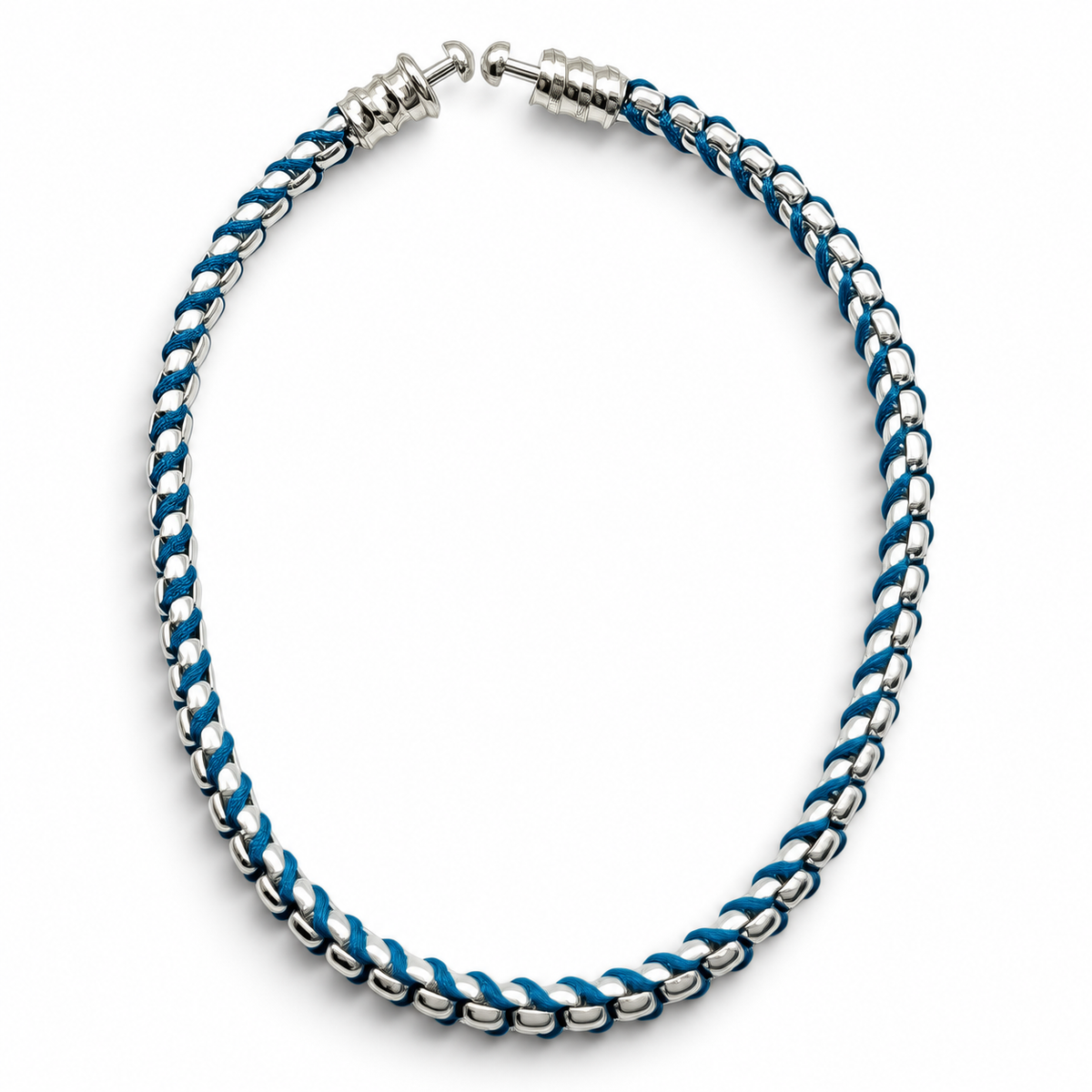 Pulsera Azul Pan Plata Ley 925