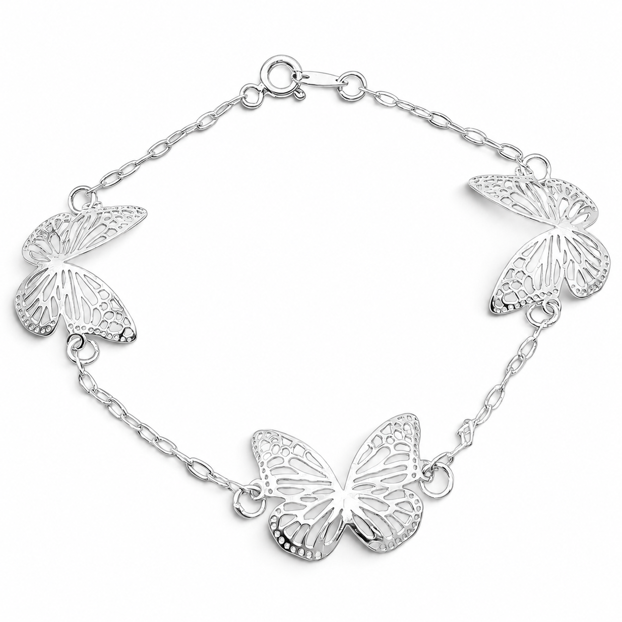 Pulsera Mariposa Plata Ley 925