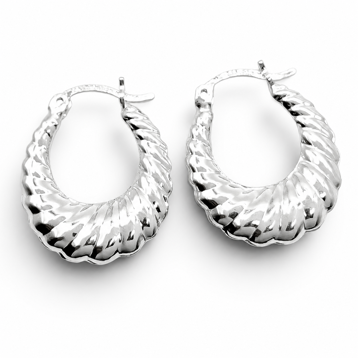 Arracada Canasta Mediana Plata Ley 925