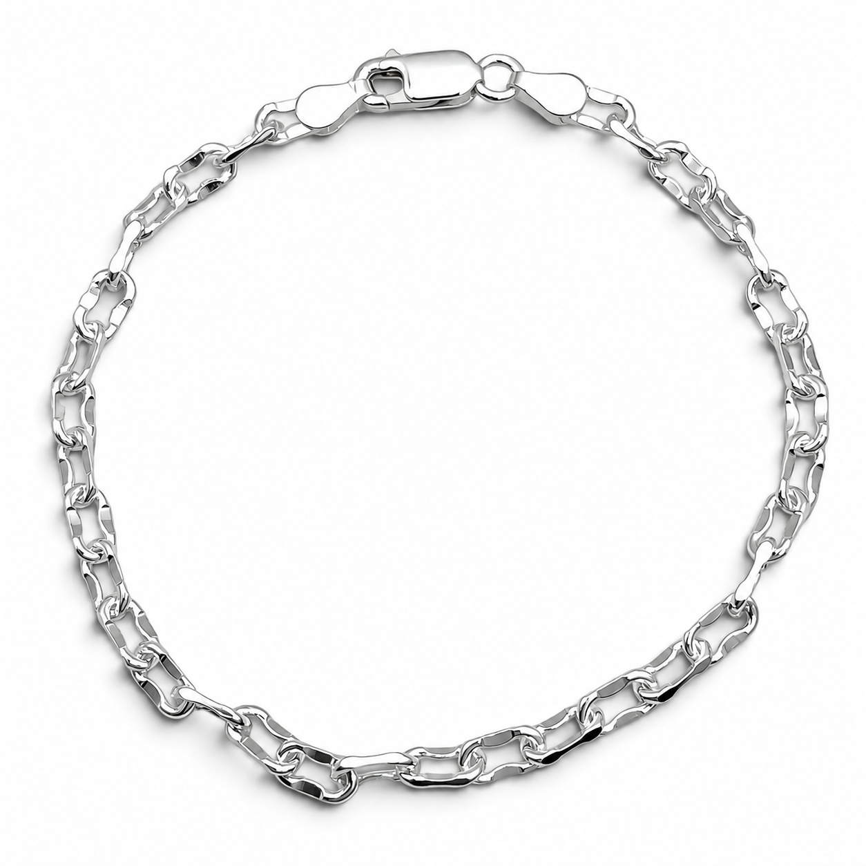 Pulso Argolla Martillada 3mm Plata Ley 925