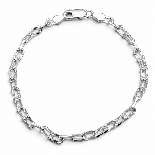 Pulso Argolla Martillada 3mm Plata Ley 925