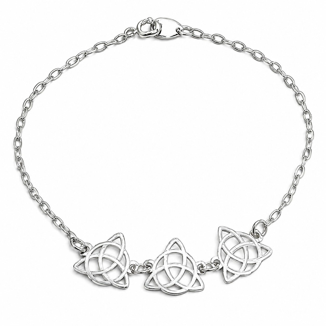 Pulsera Triqueta Plata Ley 925