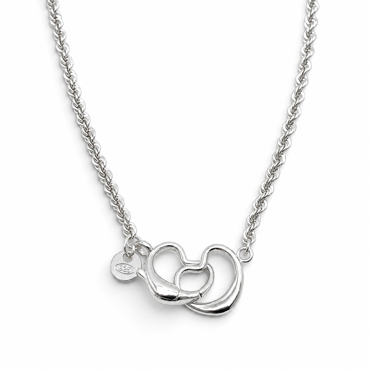 Cadena Corazones 2mm Plata Ley 925