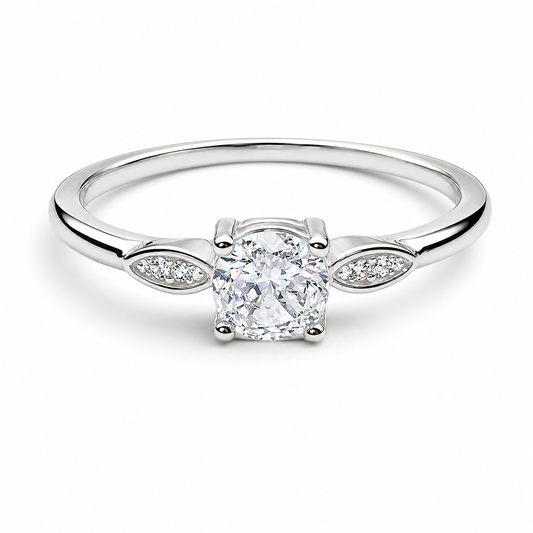 Anillo Redondo Zirconia Plata Ley 925