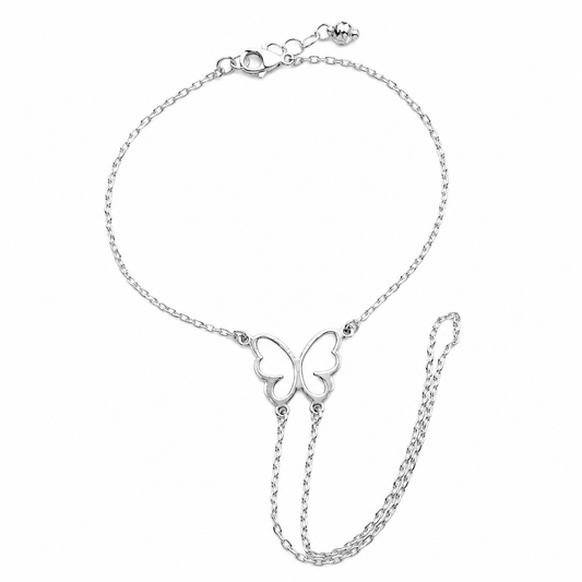 Pulsera Esclavo Mariposa Plata Ley 925