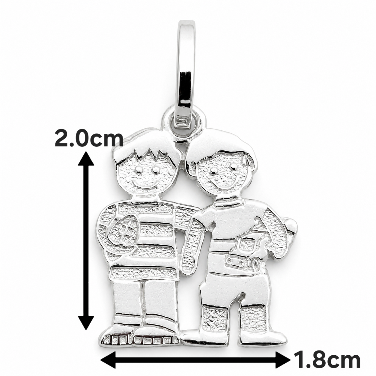 Dije 2 Niños Plata Ley 925