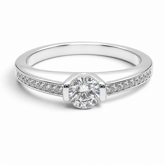Anillo Zirconia Plata Ley 925