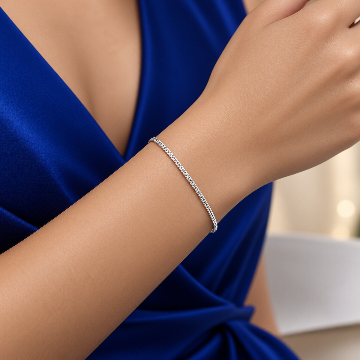 Pulsera Cuadrada Plata Ley 925