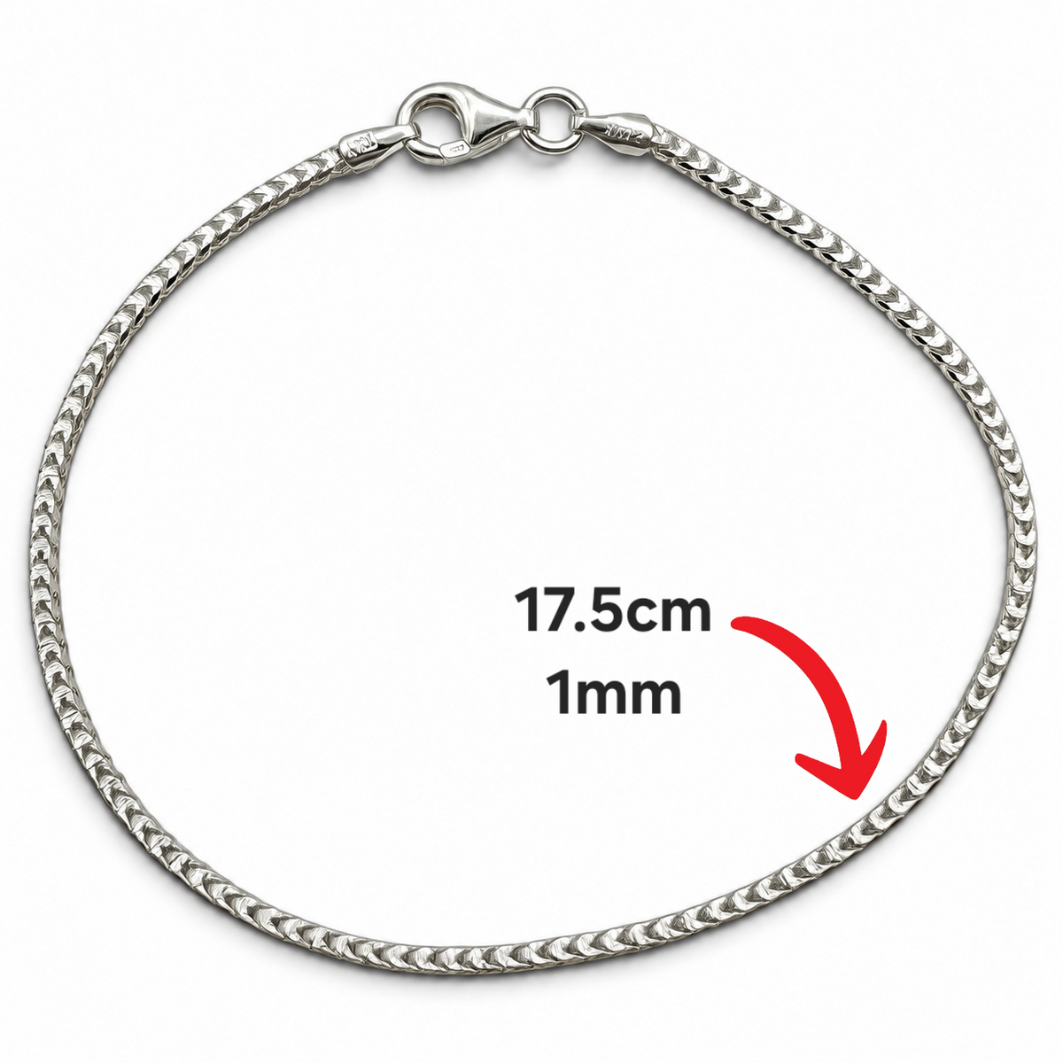 Pulsera Cuadrada Plata Ley 925