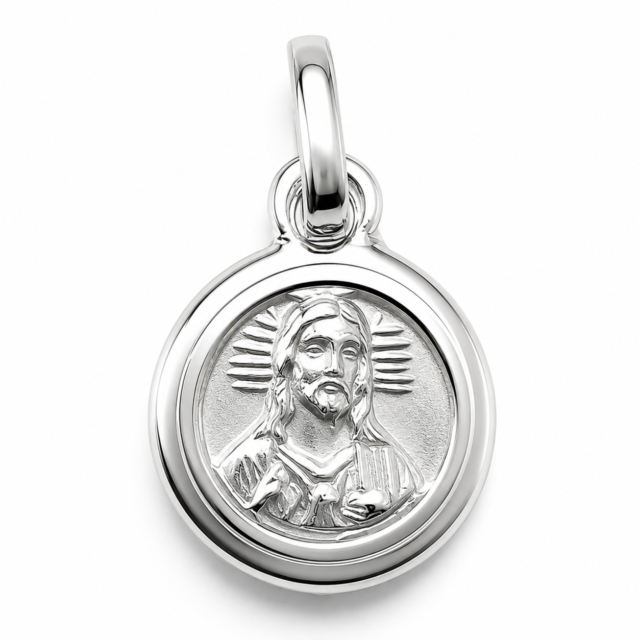 Dije Medalla Mini Virgen Plata Ley 925