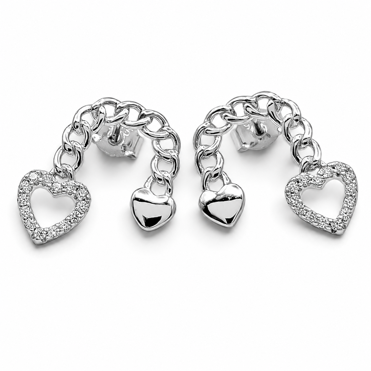 Arete Eslabon Corazon Plata Ley 925