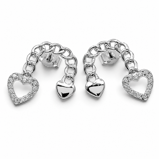 Arete Eslabon Corazon Plata Ley 925