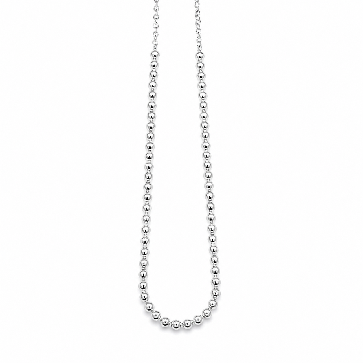 Cadena Argollitas Bola 2mm Plata Ley 925