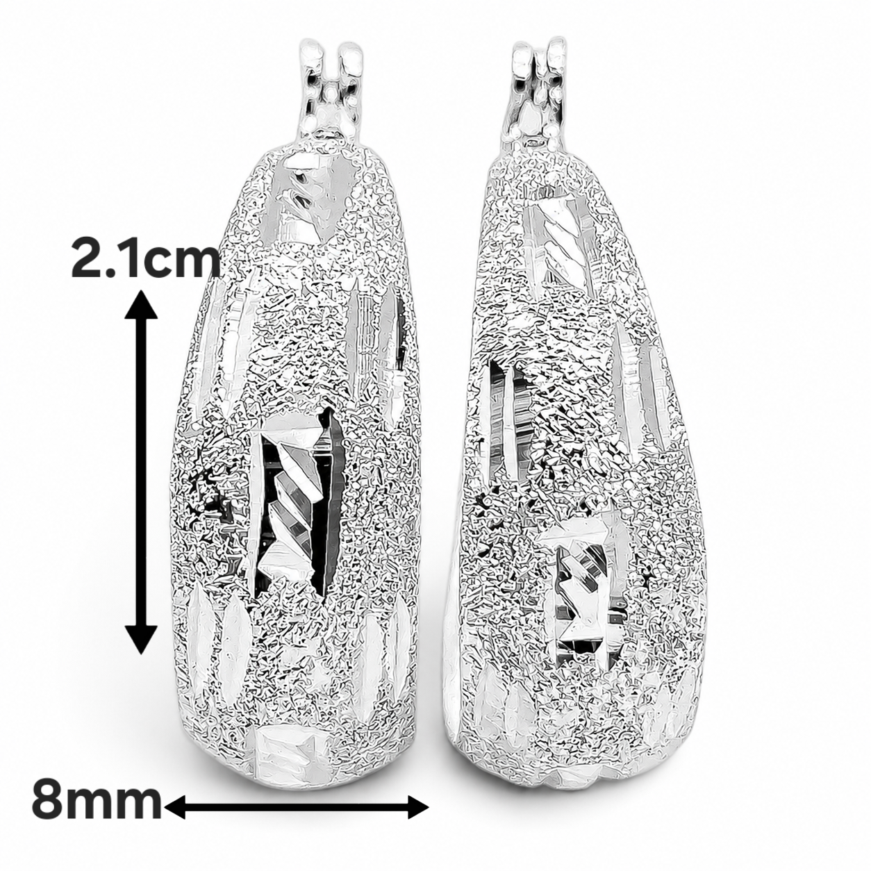 Arracada Diamantada Li Plata Ley 925