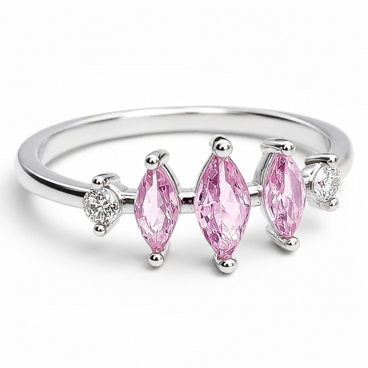 Anillo Zirconia Rosa