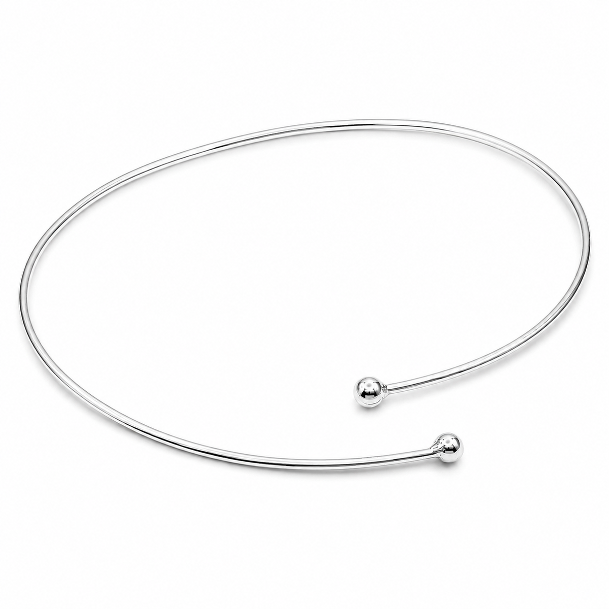 Gargantilla 2 Bolitas Plata Ley 925