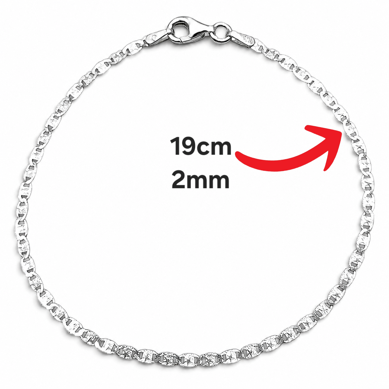 Pulsera Planchada Plata Ley 925