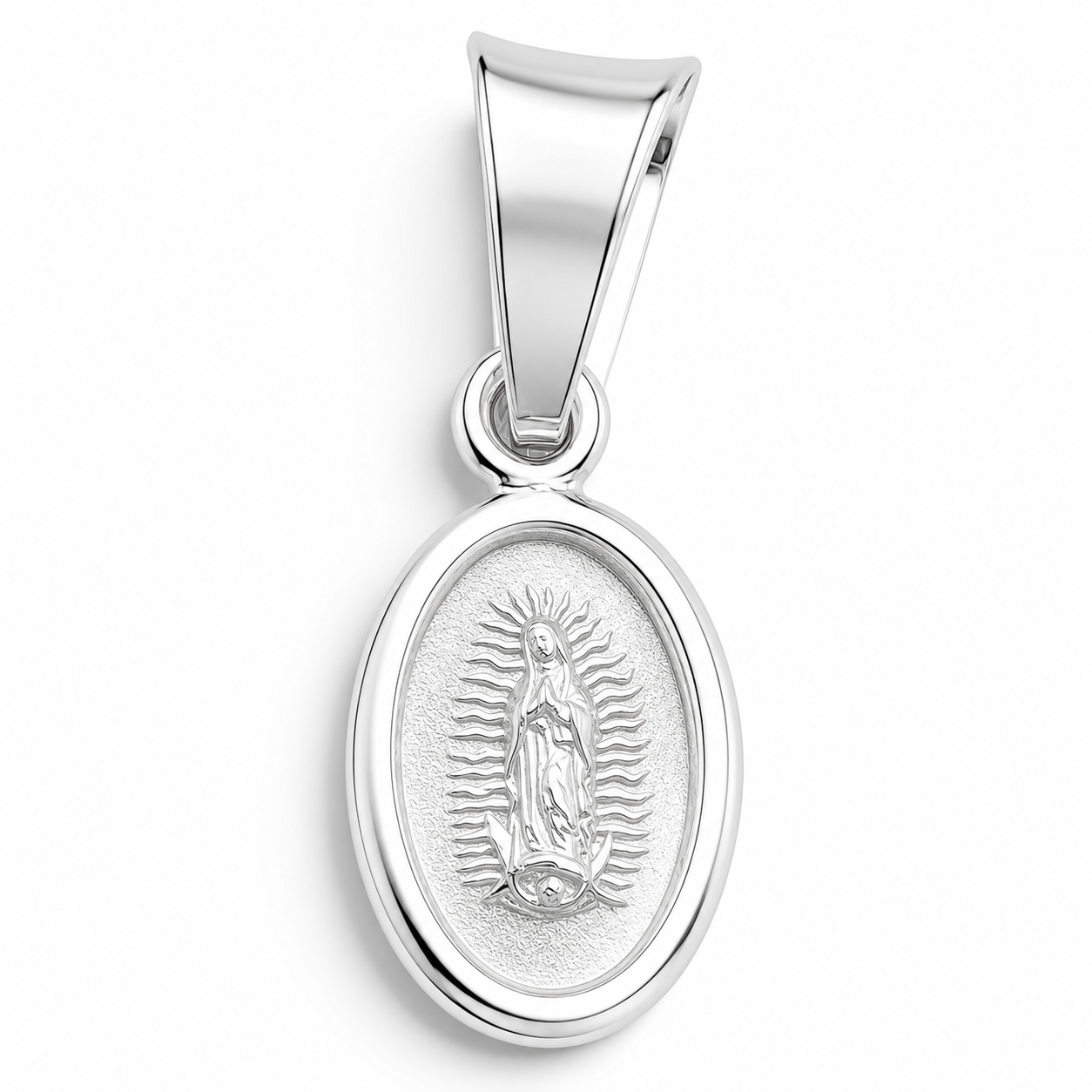 Dije Medalla Virgen Plata Ley 925