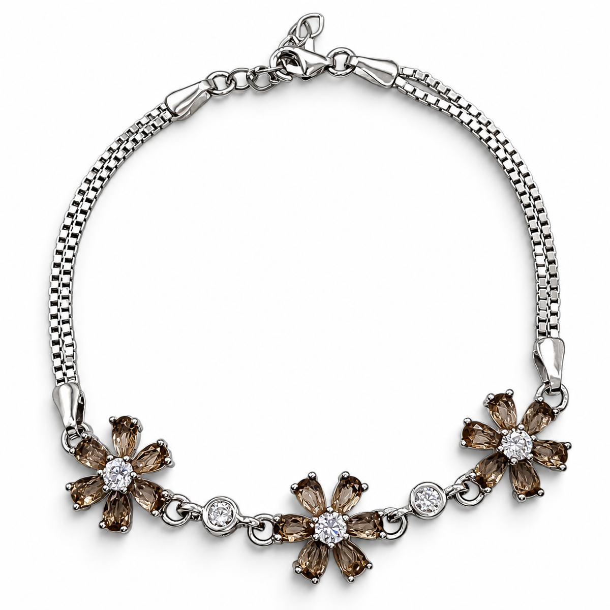 Pulsera Flores Zultanita Plata Ley 925