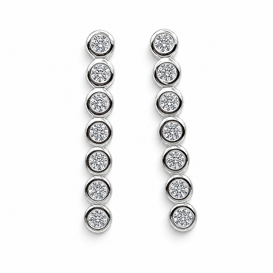 Arete Zirconia Plata Ley 925