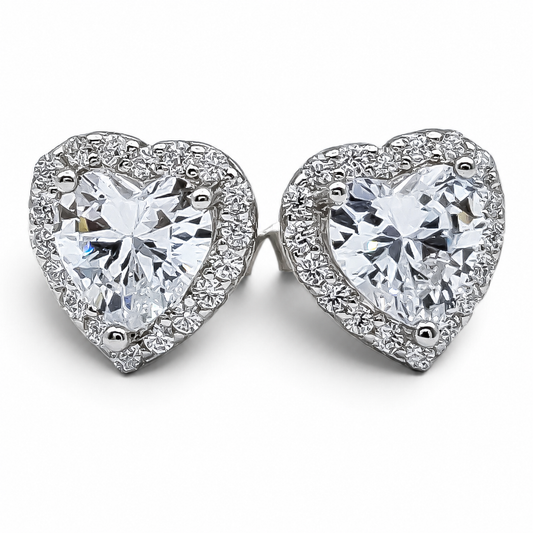 Arete Corazon Zirconia Plata Ley 925