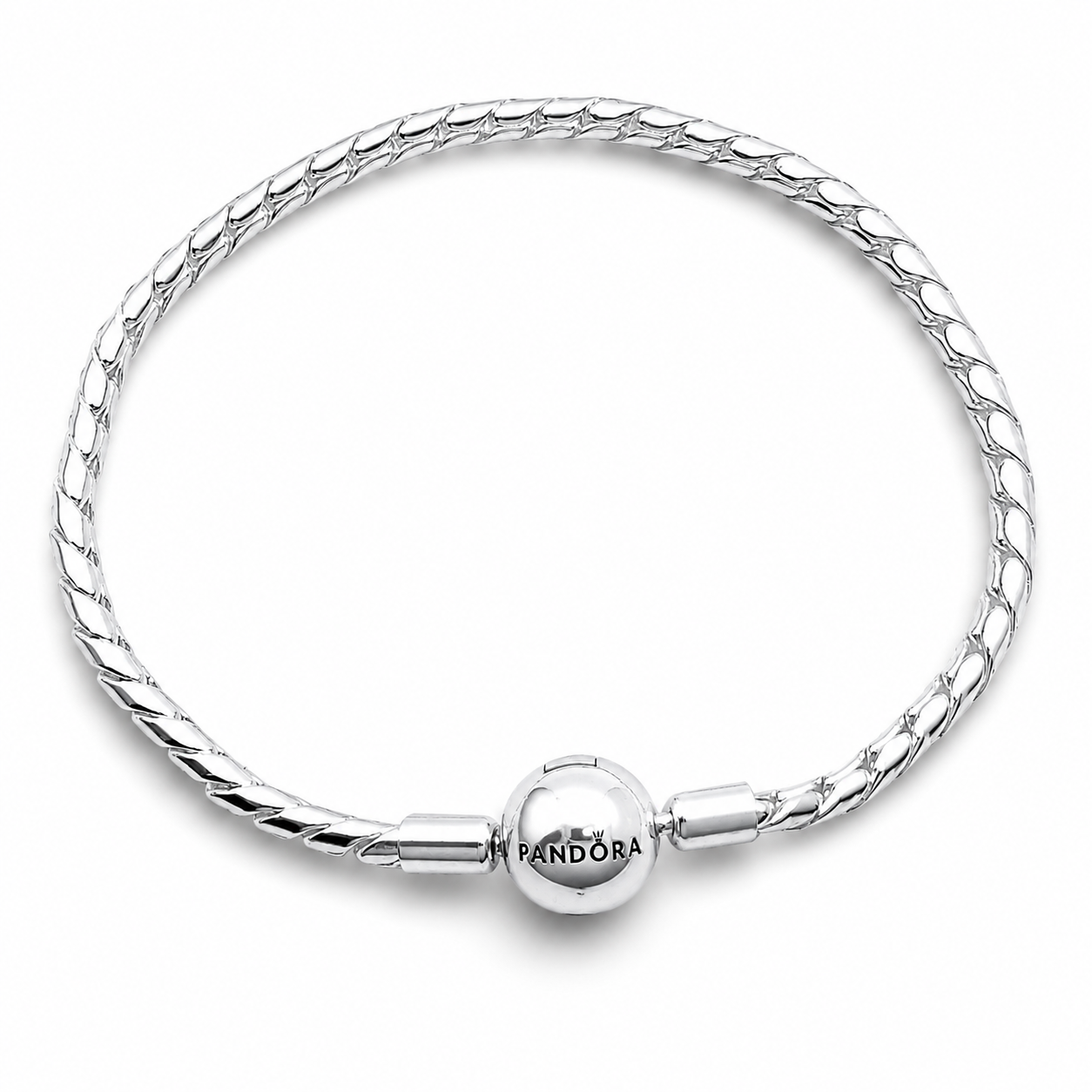 Pulsera Bola Pan 3mm Plata Ley 925