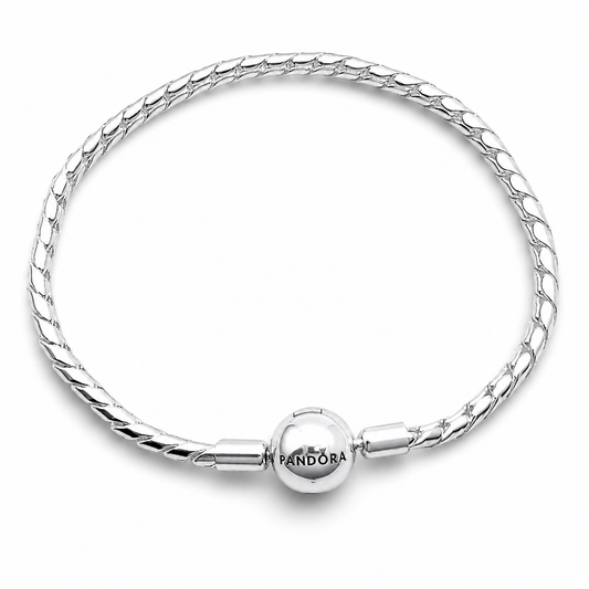 Pulsera Bola Pan 3mm Plata Ley 925