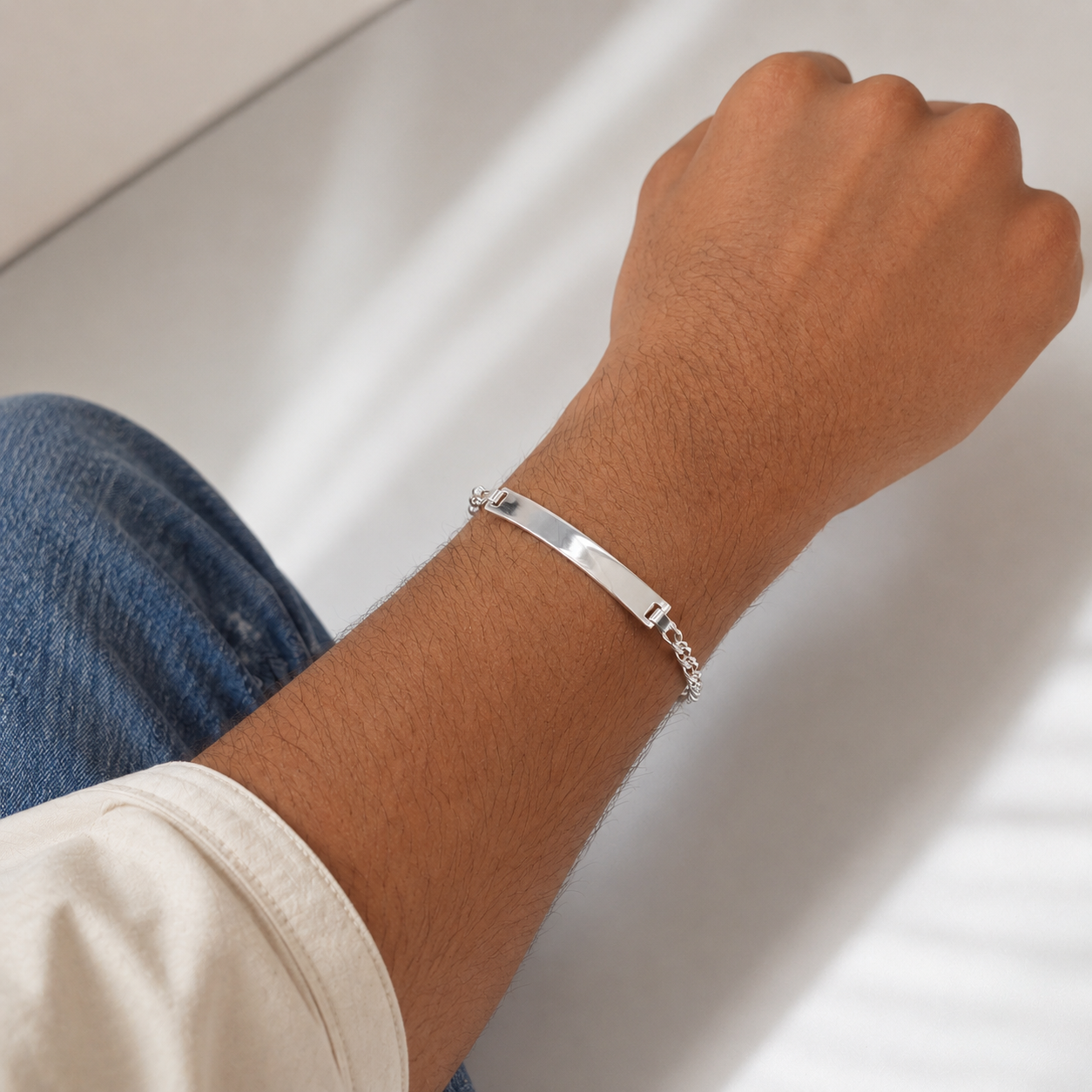 Esclava Doble 4mm Plata Ley 925