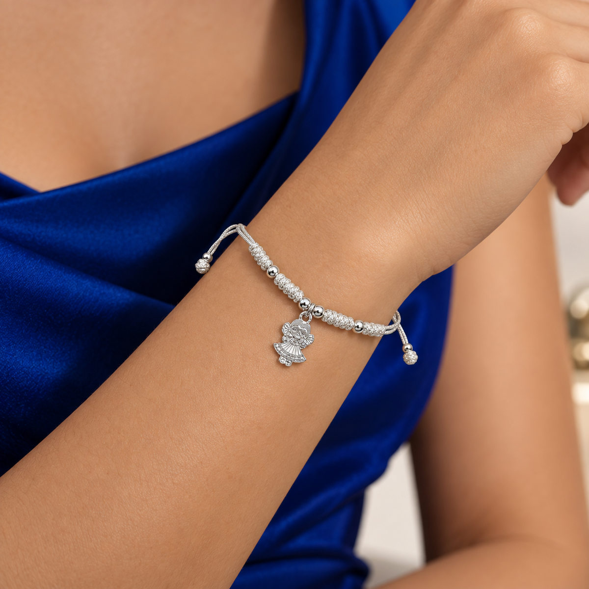 Pulsera Muñeca Blanca Plata Ley 925