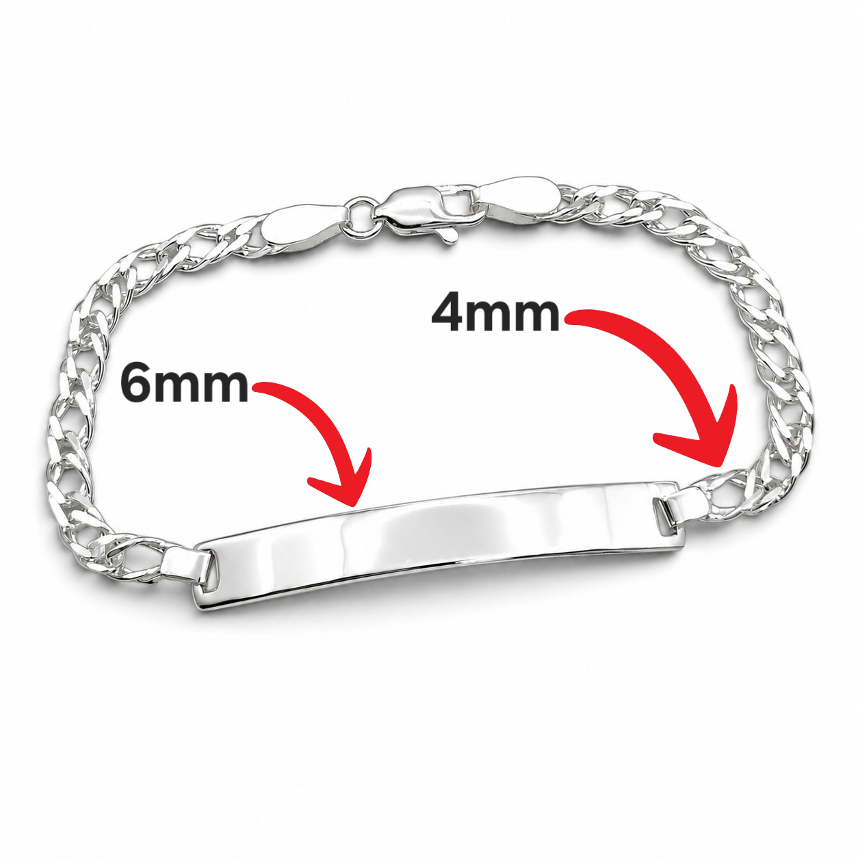 Esclava Doble 4mm Plata Ley 925