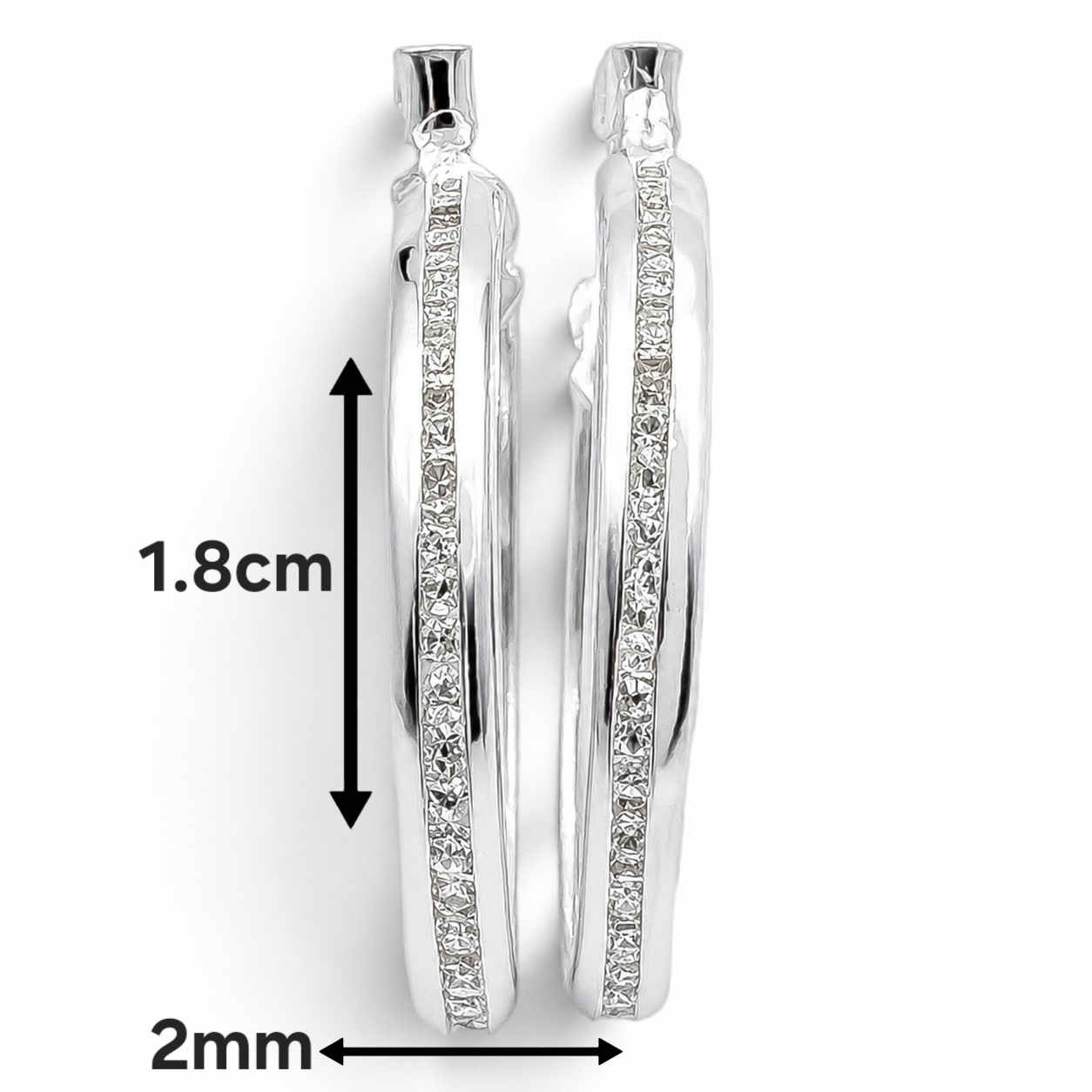 Arracada Chica Zirconia Plata Ley 925