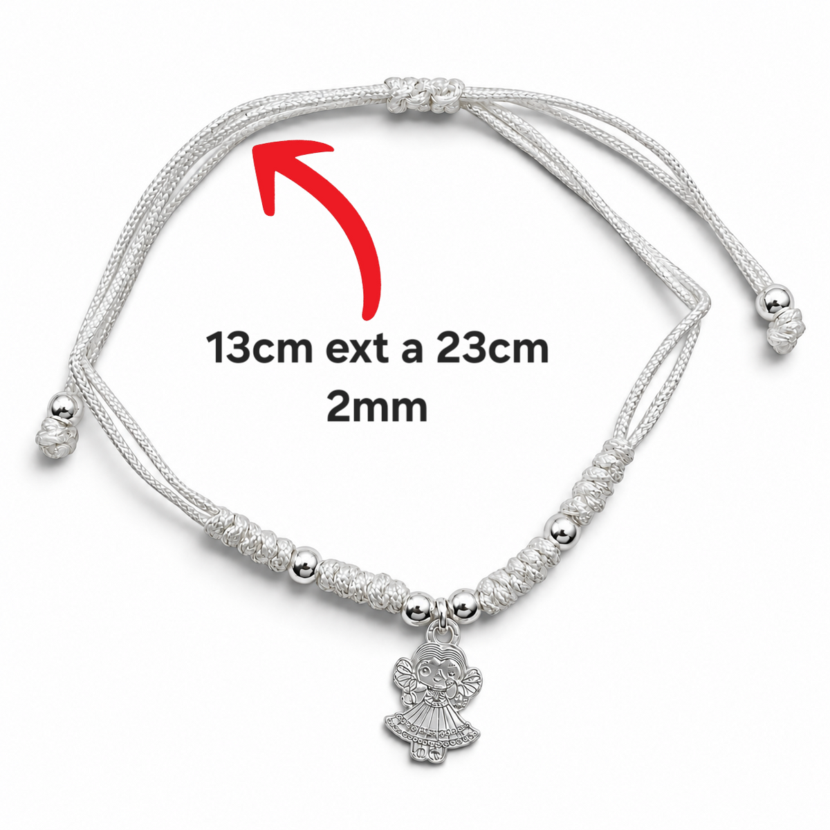 Pulsera Muñeca Blanca Plata Ley 925