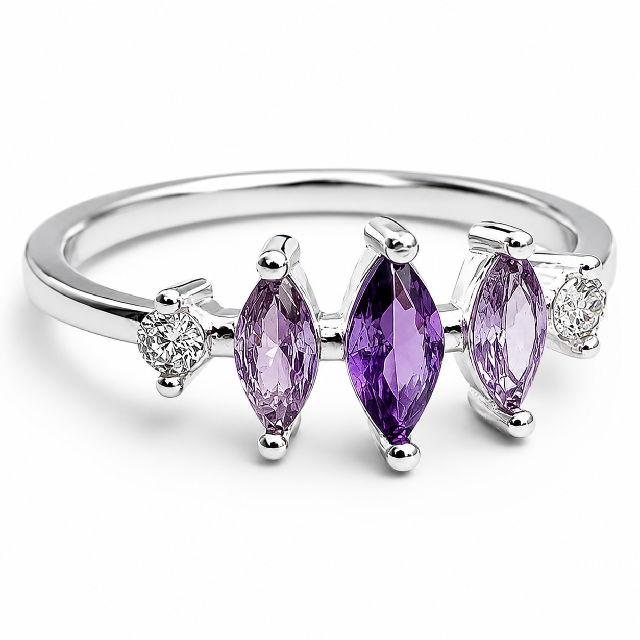 Anillo Zirconia Lila