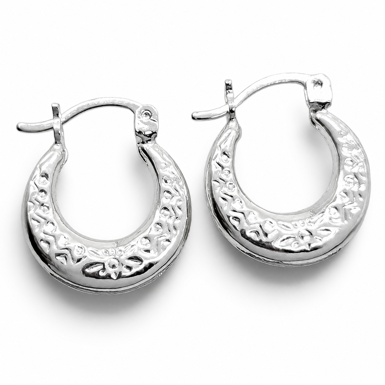 Arracada Chica Canasta Plata Ley 925