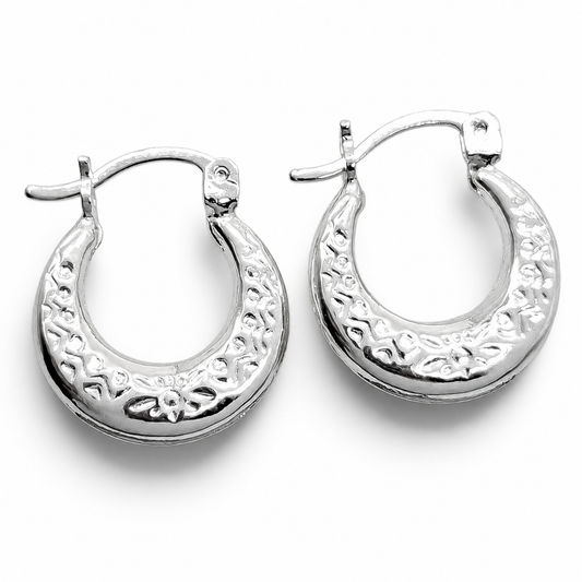 Arracada Chica Canasta Plata Ley 925