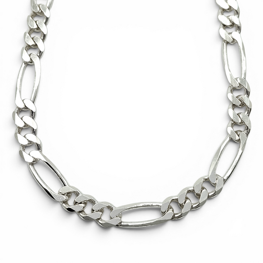 Cadena Figaro Lisa 5mm Plata Ley 925