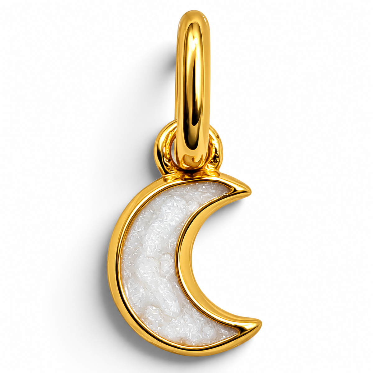 Charm Luna Mini Dorada Plata Ley 925