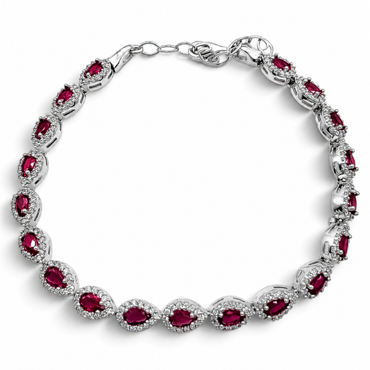 Pulsera Gotitas Fiusha Plata Ley 925