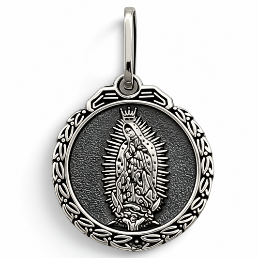 Dije Virgen Pavonado Plata Ley 925
