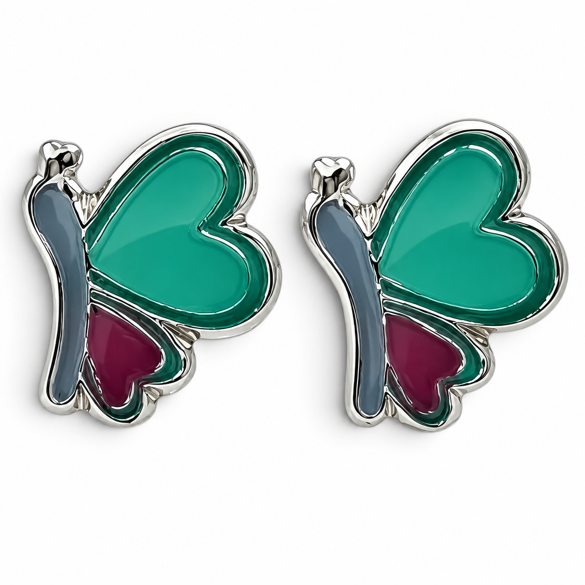 Broquel Mariposa Plata Ley 925