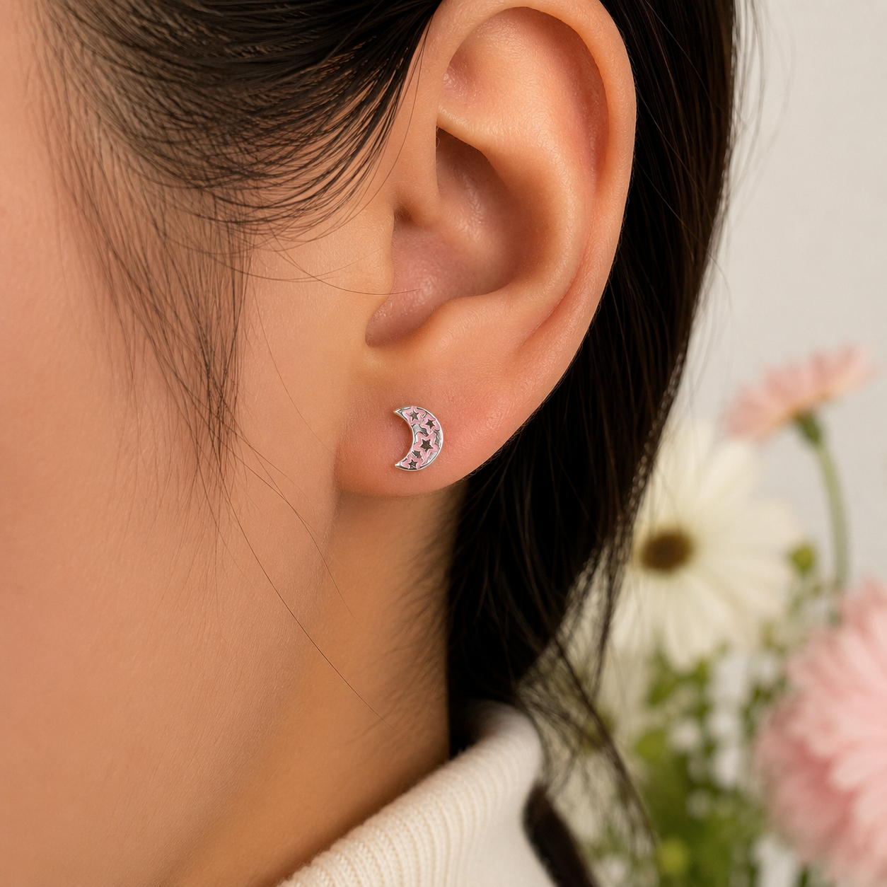 Broquel Luna Rosa Plata Ley 925