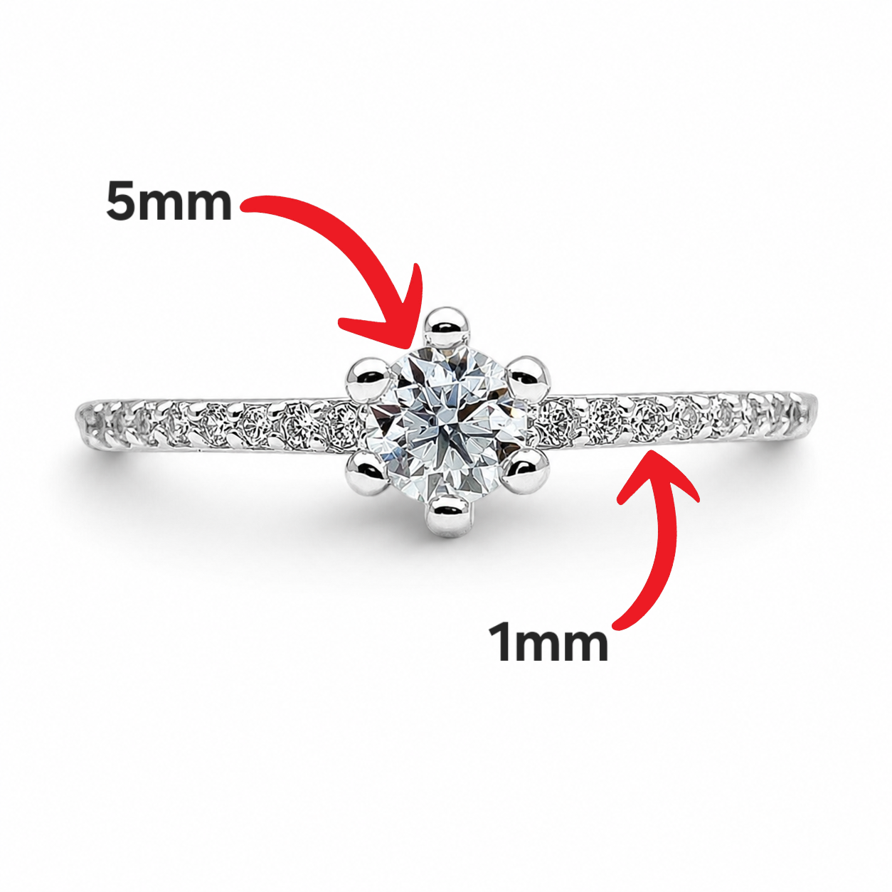Anillo Zirconia Plata Ley 925