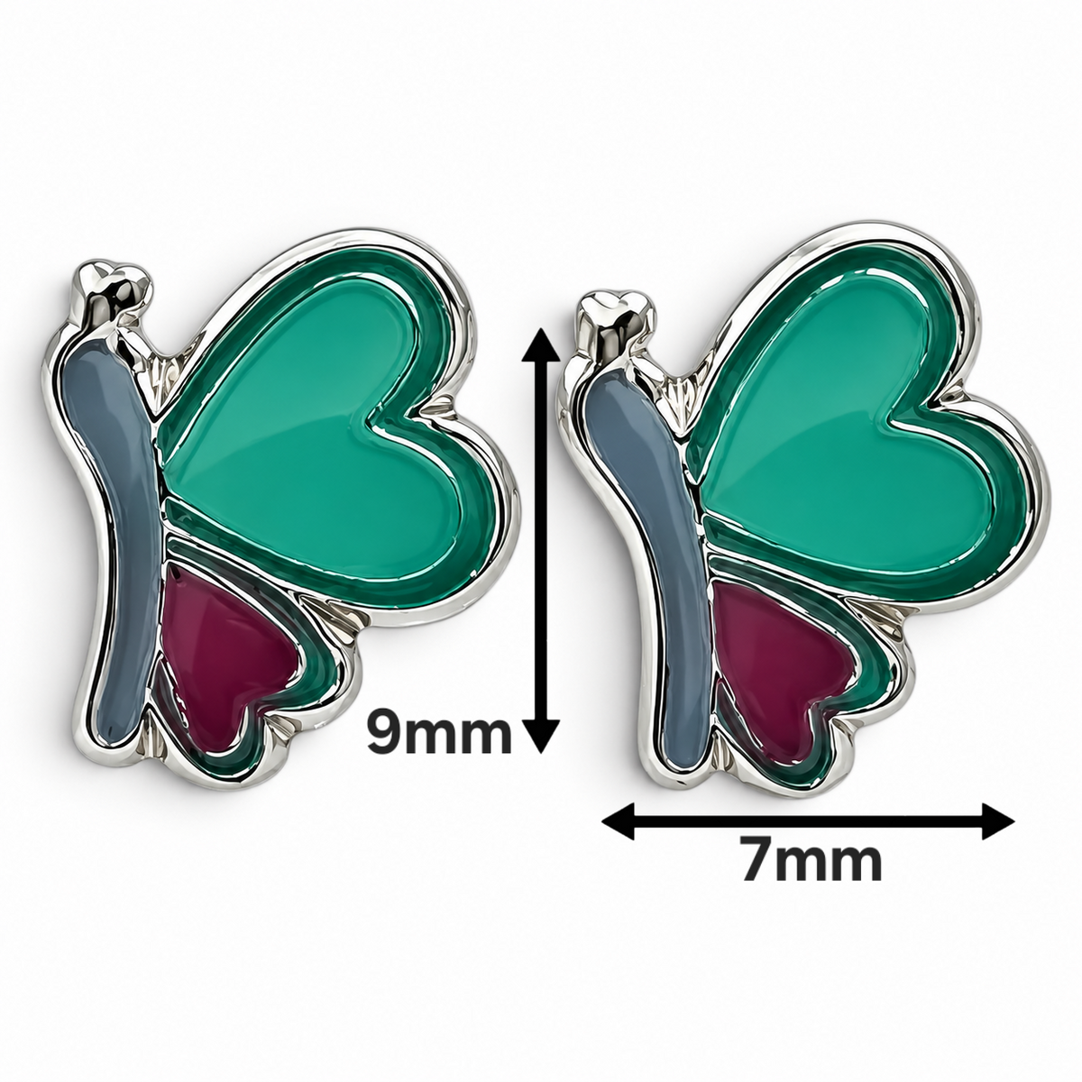 Broquel Mariposa Plata Ley 925