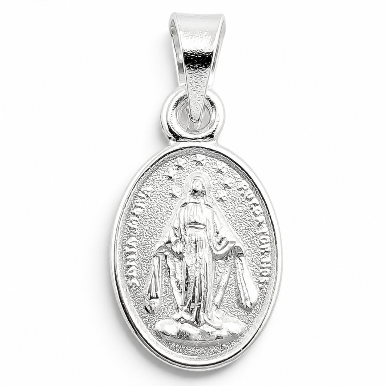 Dije Medalla Virgen Milagrosa Plata Ley 925