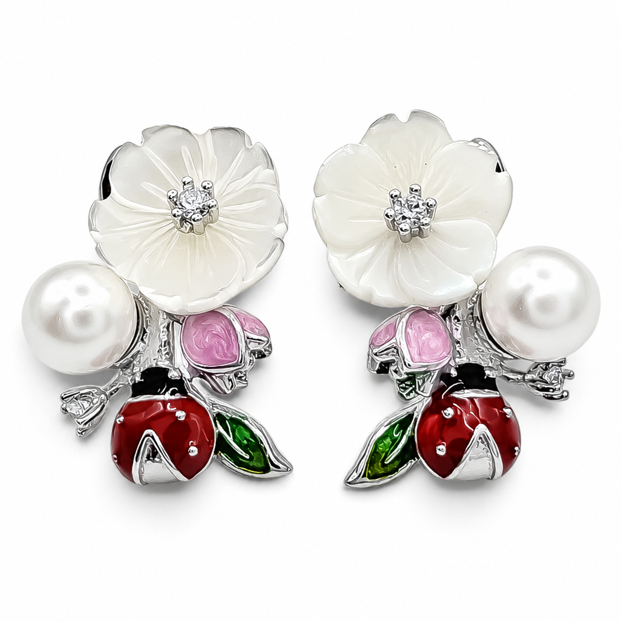 Set Flor Catarina Plata Ley 925
